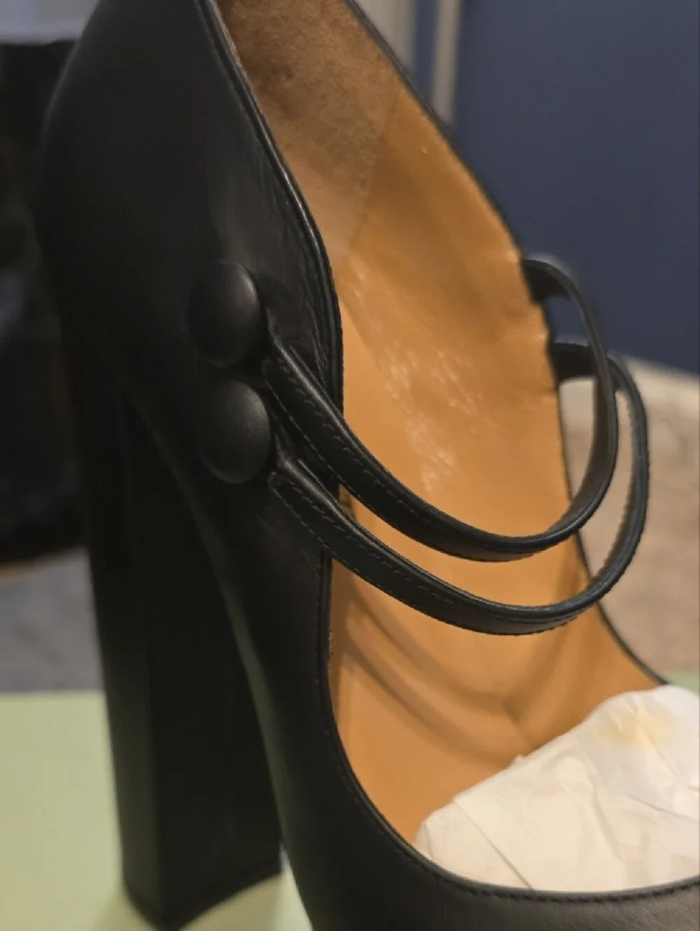 Andrea Wazen Double Jeu Platform Shoes. Size 38, Black, NWB.